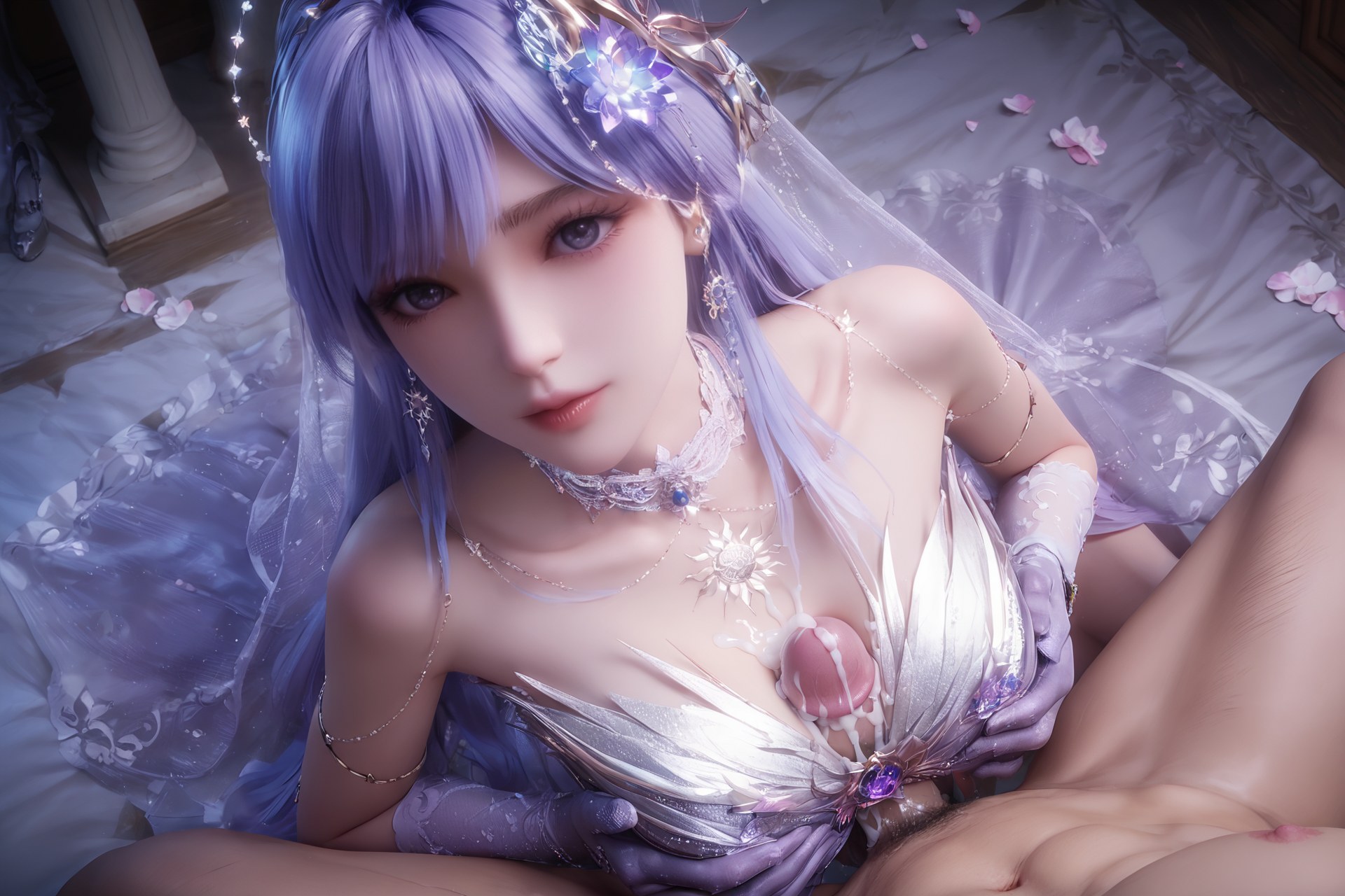 AI Porn - 神印王座 圣采儿：世纪婚礼白丝露穴 AI 成人图集 Part 4 250P