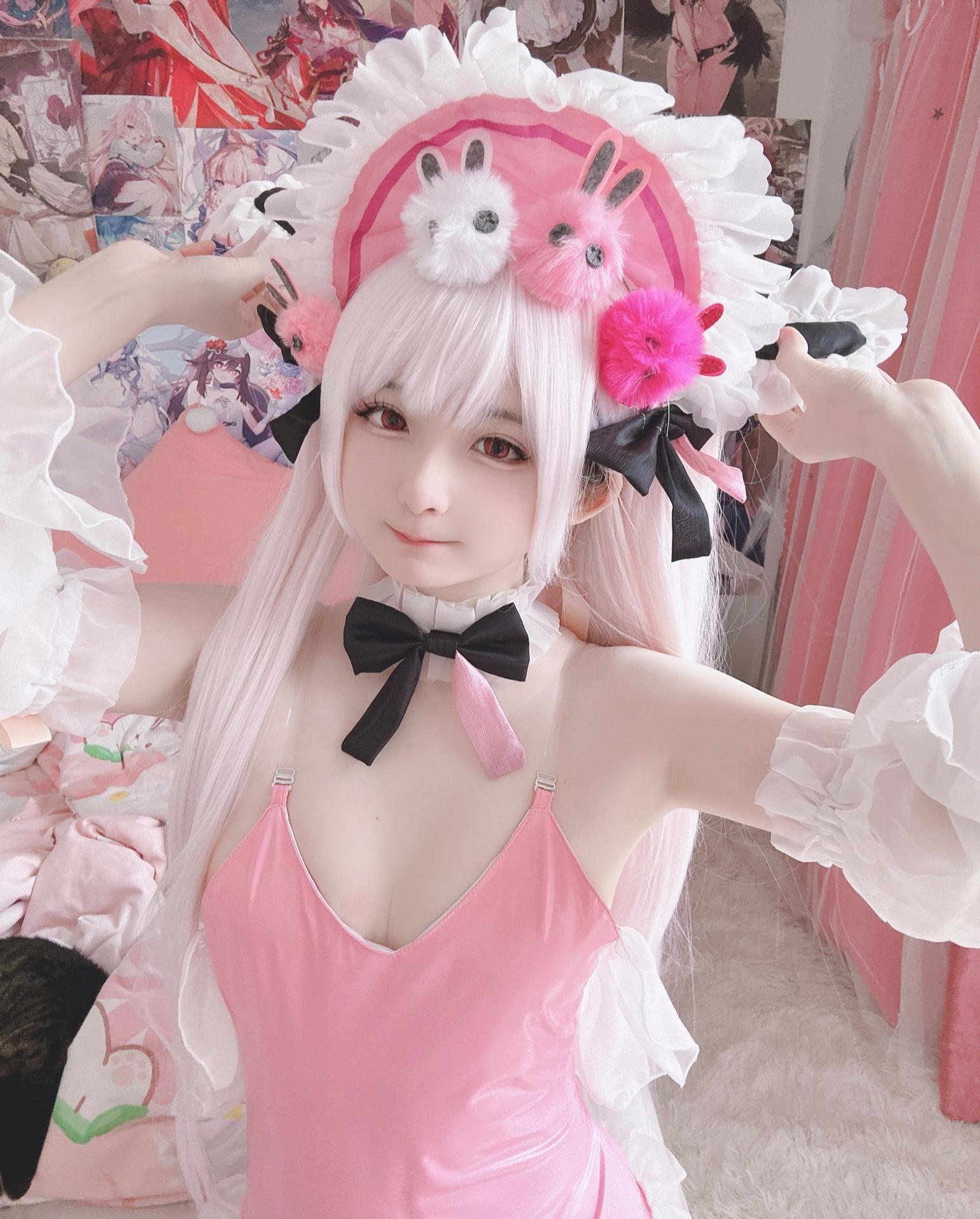 [cosplay] 習呆呆 - 哈尔福德：白絲美胸大尺度角色還原 20P2V