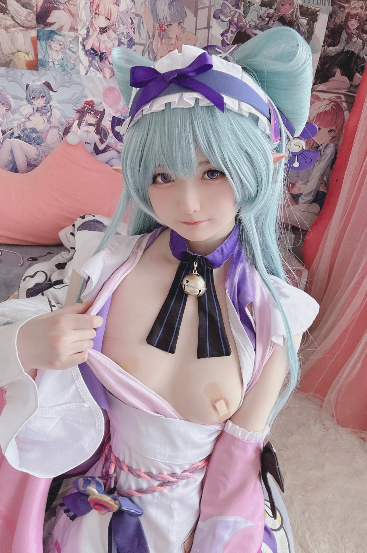 [cosplay] 習呆呆 - 夢見月瑞希：翘臀大尺度露點角色還原 16P2V