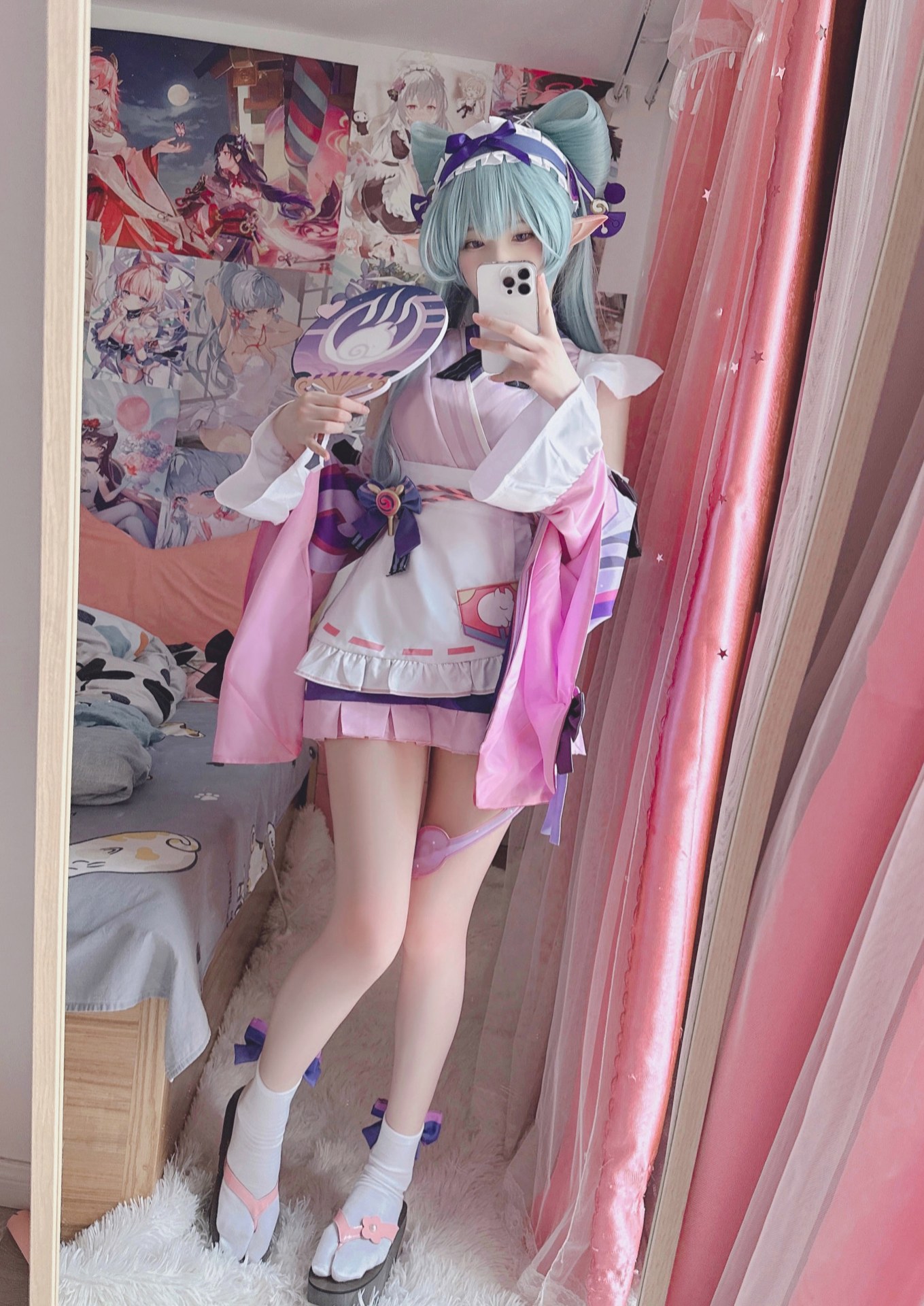 [cosplay] 習呆呆 - 夢見月瑞希：翘臀大尺度露點角色還原 16P2V
