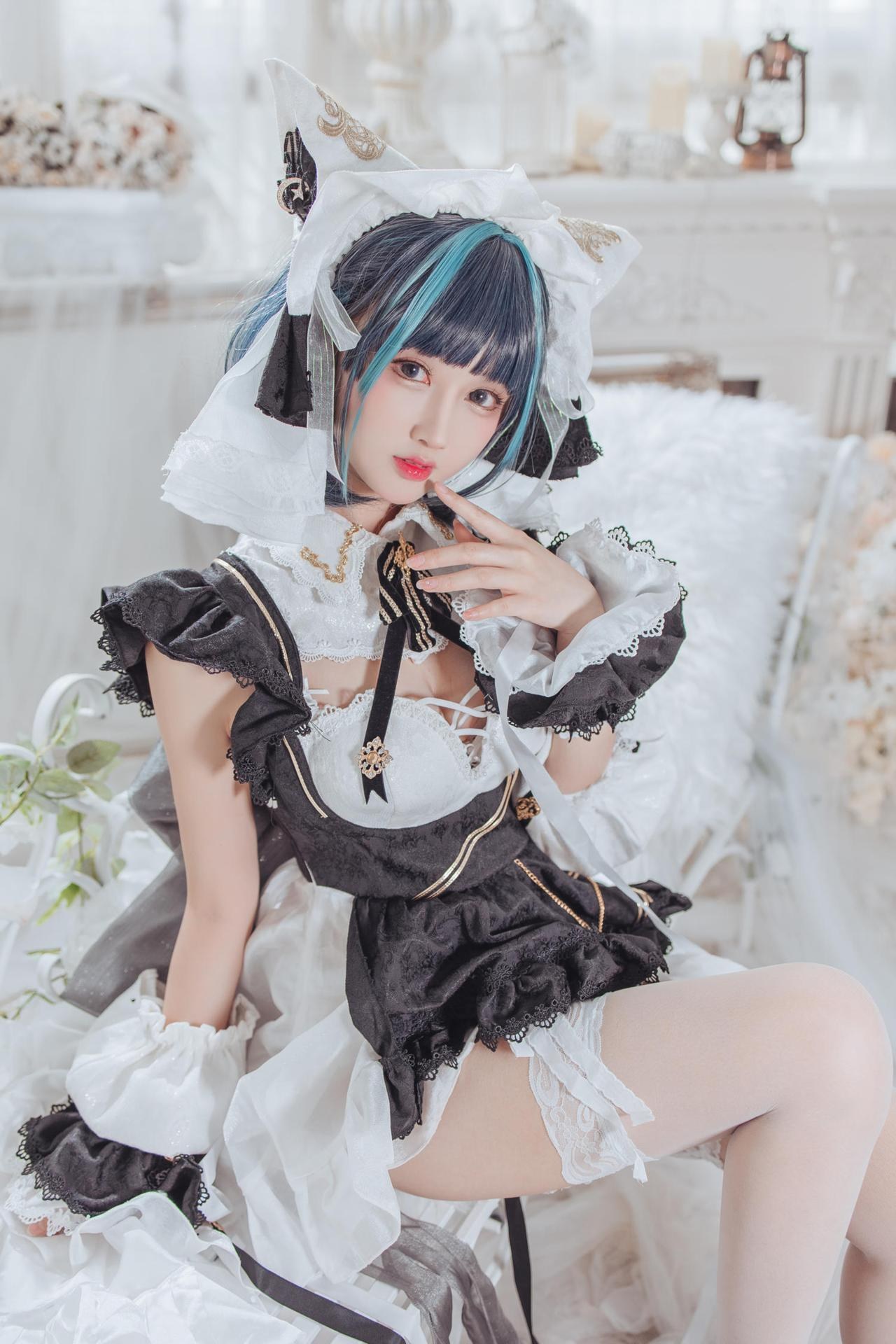 [cosplay] Hanyu Sanwei - 벽람항로 체셔 메이드 코스프레 35P