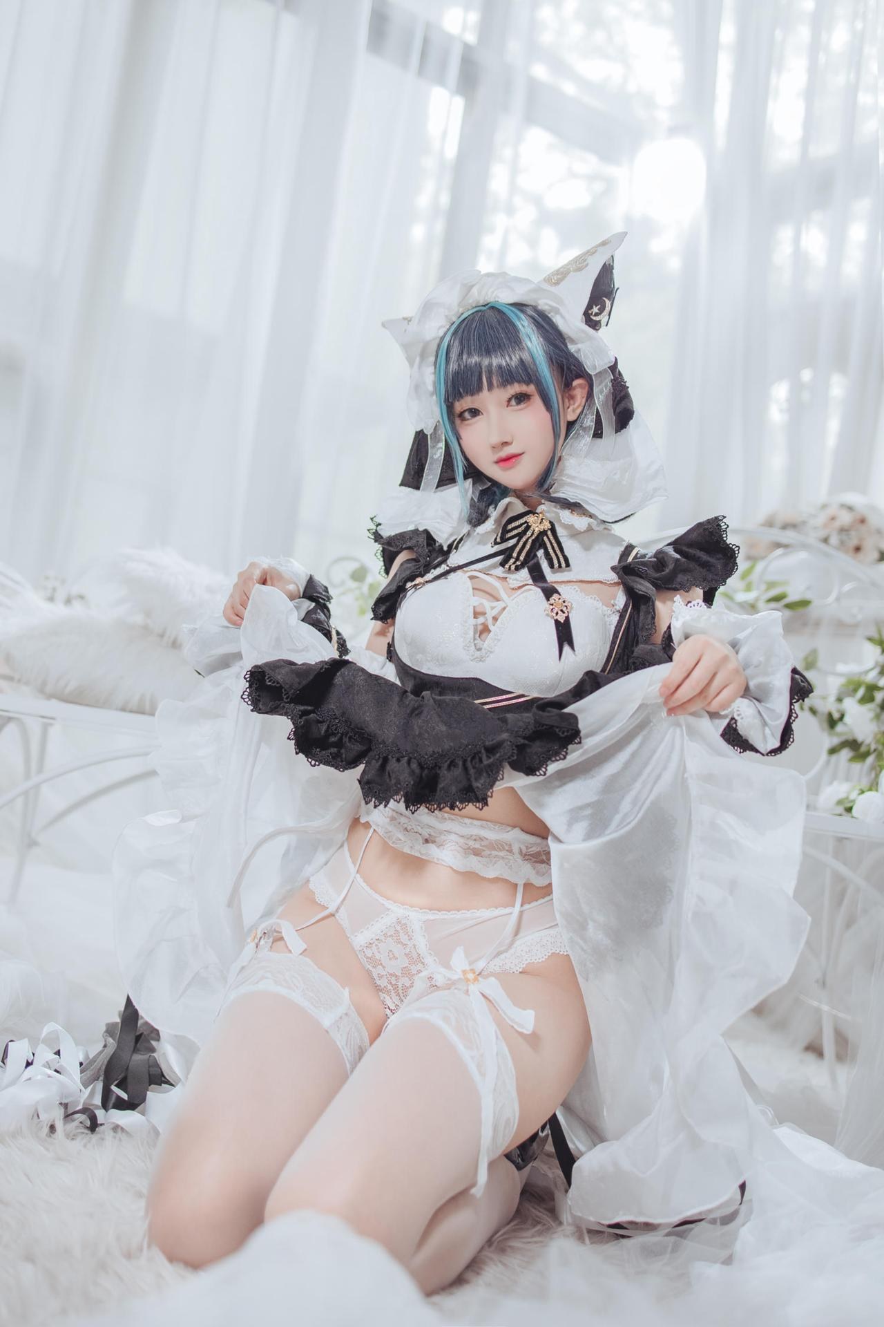 [cosplay] Hanyu Sanwei - 벽람항로 체셔 메이드 코스프레 35P