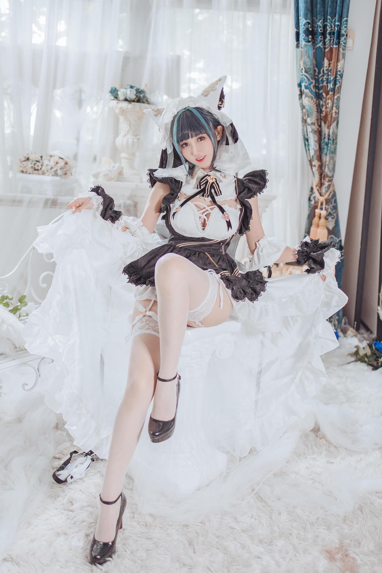 [cosplay] Hanyu Sanwei - 벽람항로 체셔 메이드 코스프레 35P
