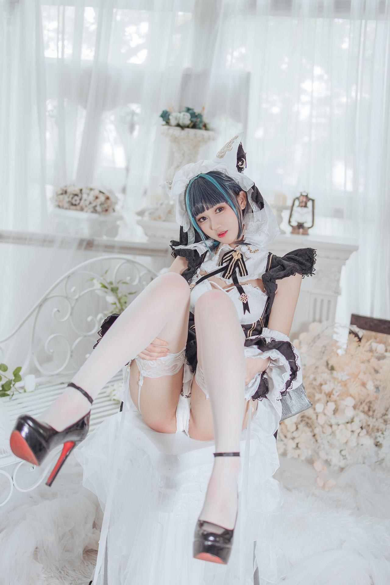 [cosplay] Hanyu Sanwei - 벽람항로 체셔 메이드 코스프레 35P