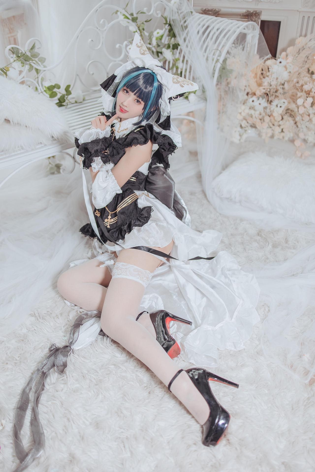 [cosplay] Hanyu Sanwei - 벽람항로 체셔 메이드 코스프레 35P