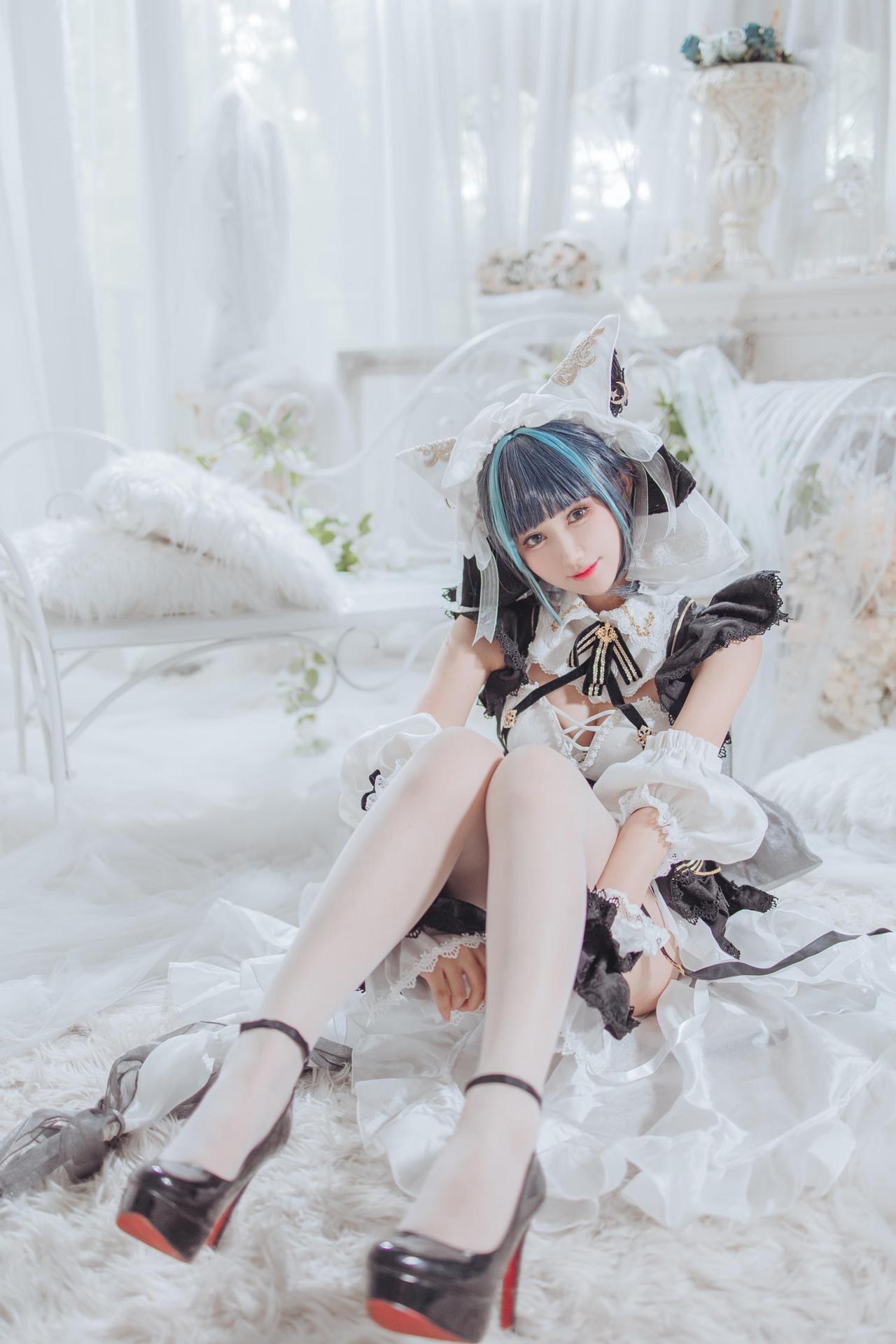 [Cosplay] Hanyu Sanwei - Azur Lane Cheshire maid 35P