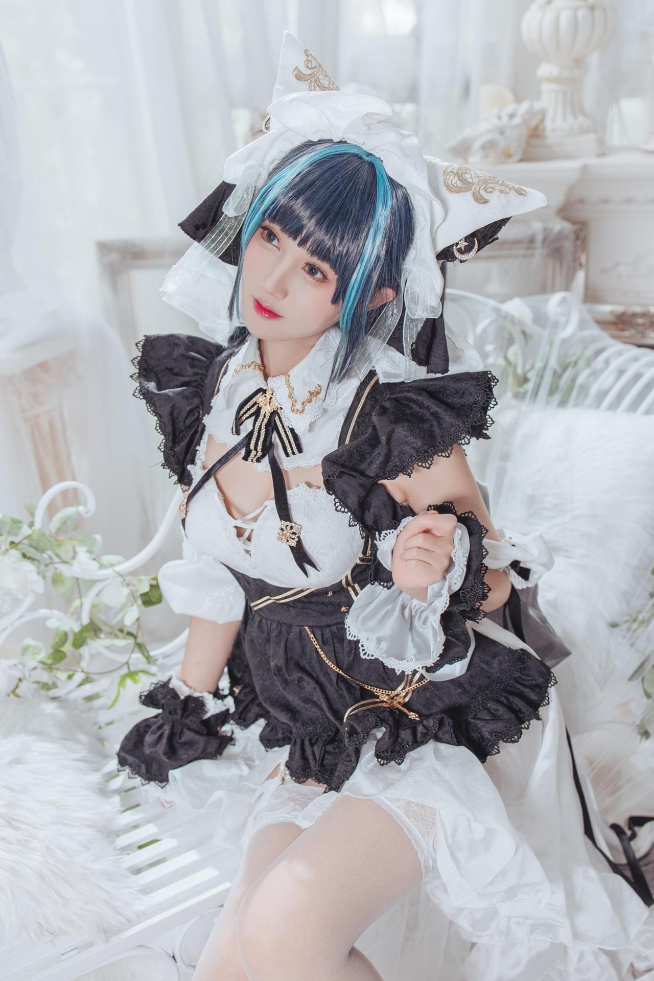 [Cosplay] Hanyu Sanwei - Azur Lane Cheshire maid 35P