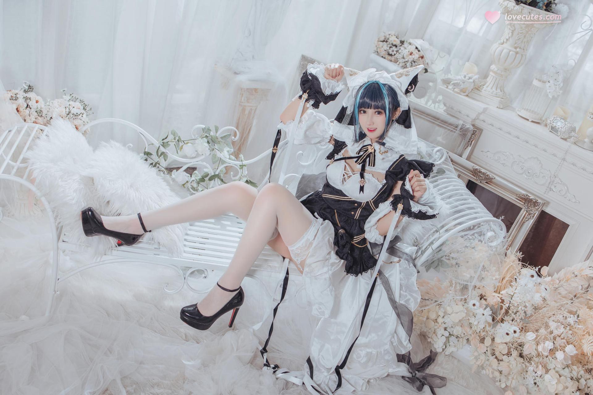 [Cosplay] Hanyu Sanwei - Azur Lane Cheshire maid 35P
