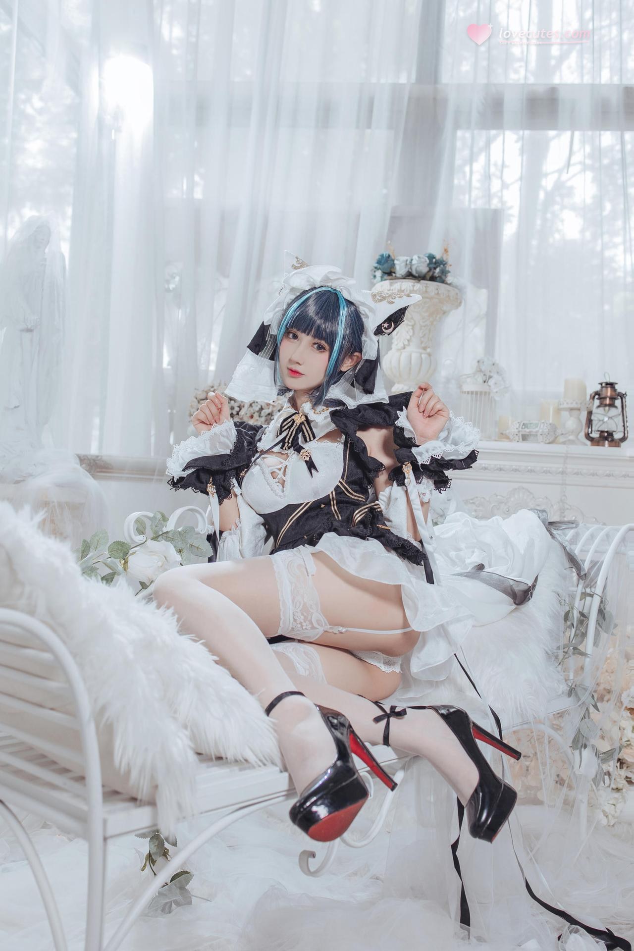[Cosplay] Hanyu Sanwei - Azur Lane Cheshire maid 35P