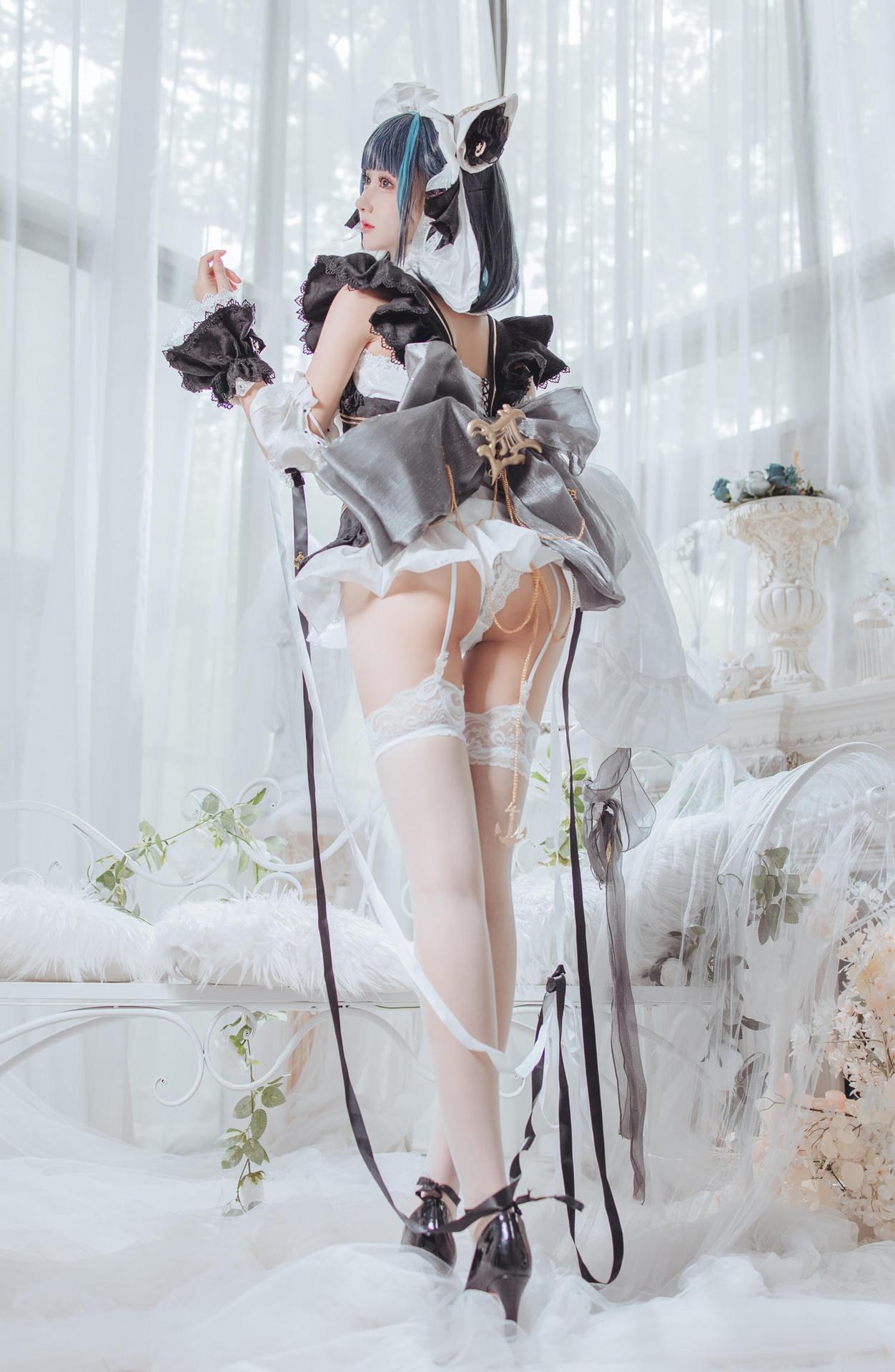 [Cosplay] Hanyu Sanwei - Azur Lane Cheshire maid 35P