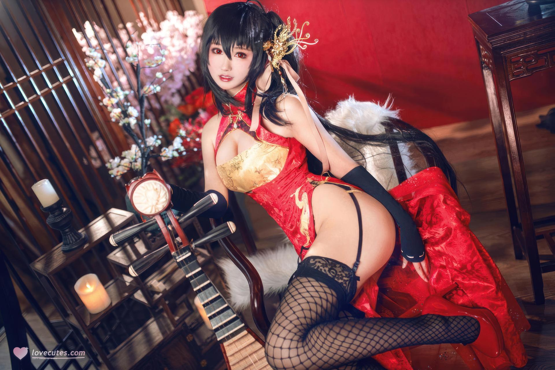 [cosplay] 羽生三未 - 碧蓝航线 大凤：碧蓝航线 大凤旗袍角色還原美腿 21P