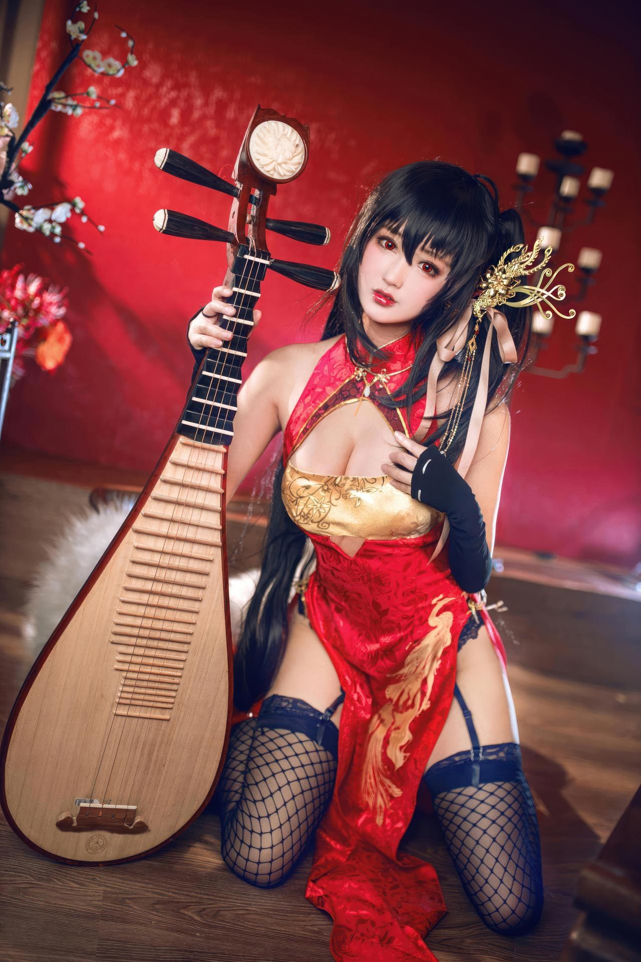 [cosplay] Hanyu Sanwei - アズールレーン大鳳 赤チャイナ コスプレ 21P