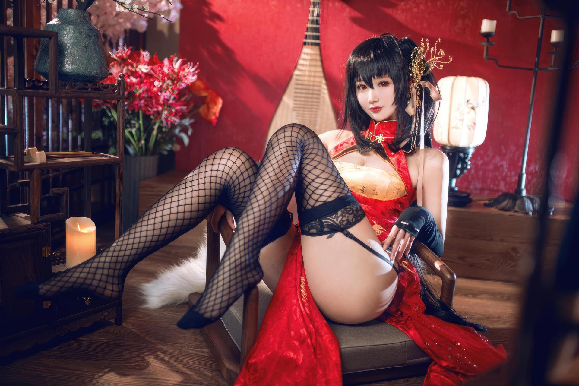 [cosplay] Hanyu Sanwei - アズールレーン大鳳 赤チャイナ コスプレ 21P