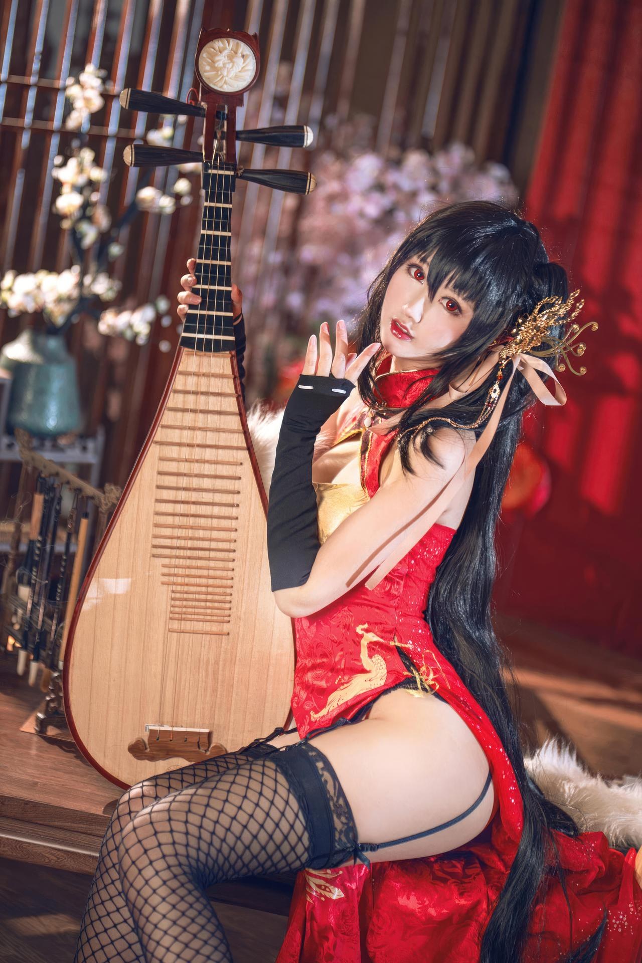 [cosplay] Hanyu Sanwei - アズールレーン大鳳 赤チャイナ コスプレ 21P