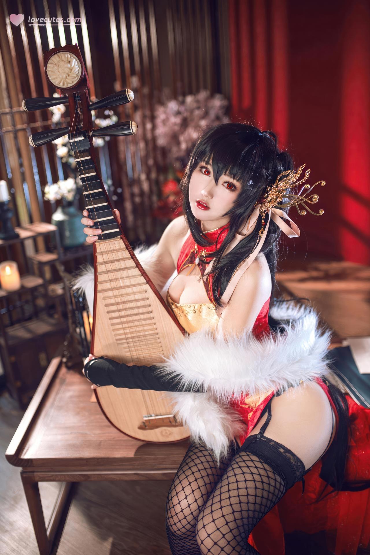 [cosplay] Hanyu Sanwei - アズールレーン大鳳 赤チャイナ コスプレ 21P
