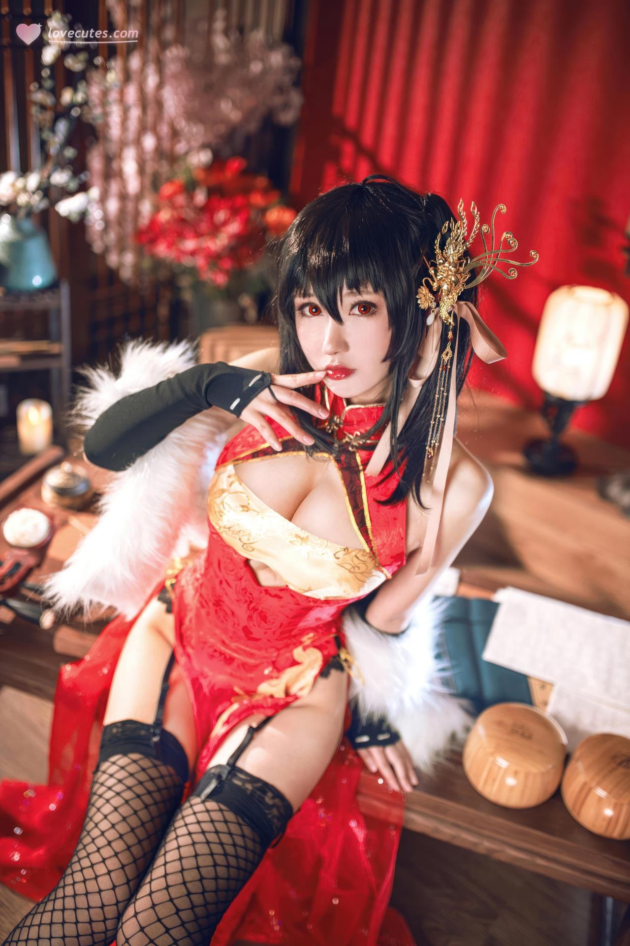 [cosplay] Hanyu Sanwei - アズールレーン大鳳 赤チャイナ コスプレ 21P
