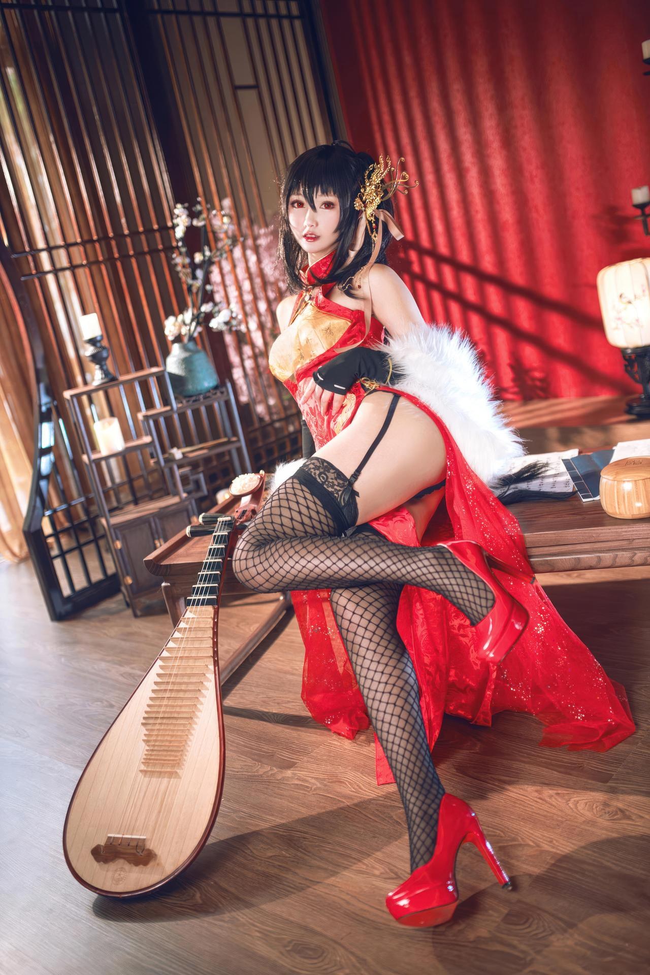 [cosplay] Hanyu Sanwei - アズールレーン大鳳 赤チャイナ コスプレ 21P