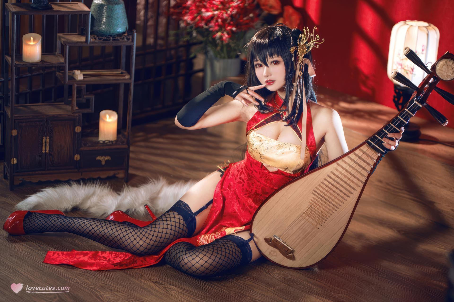 [cosplay] Hanyu Sanwei - アズールレーン大鳳 赤チャイナ コスプレ 21P