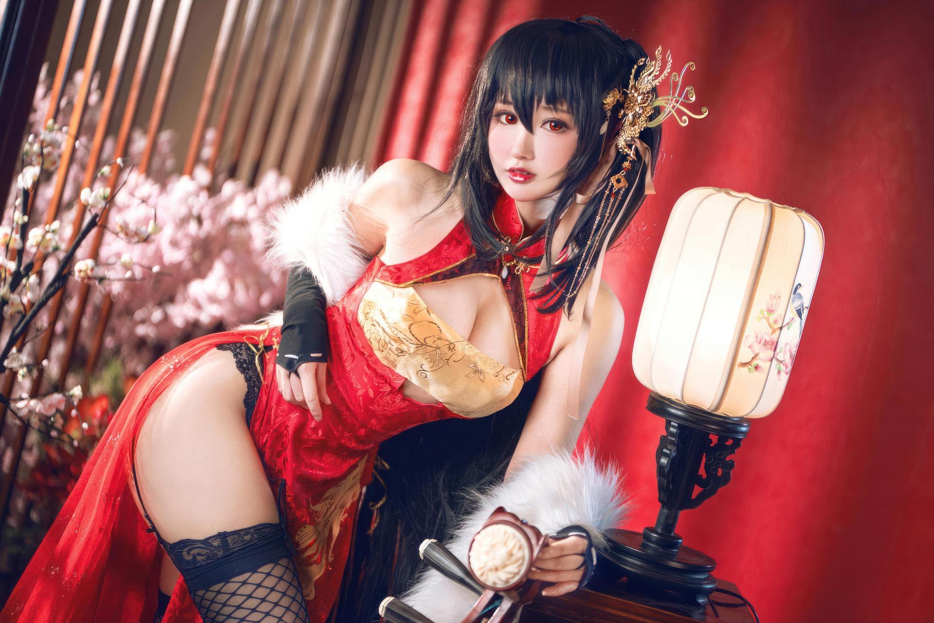 [cosplay] Hanyu Sanwei - アズールレーン大鳳 赤チャイナ コスプレ 21P