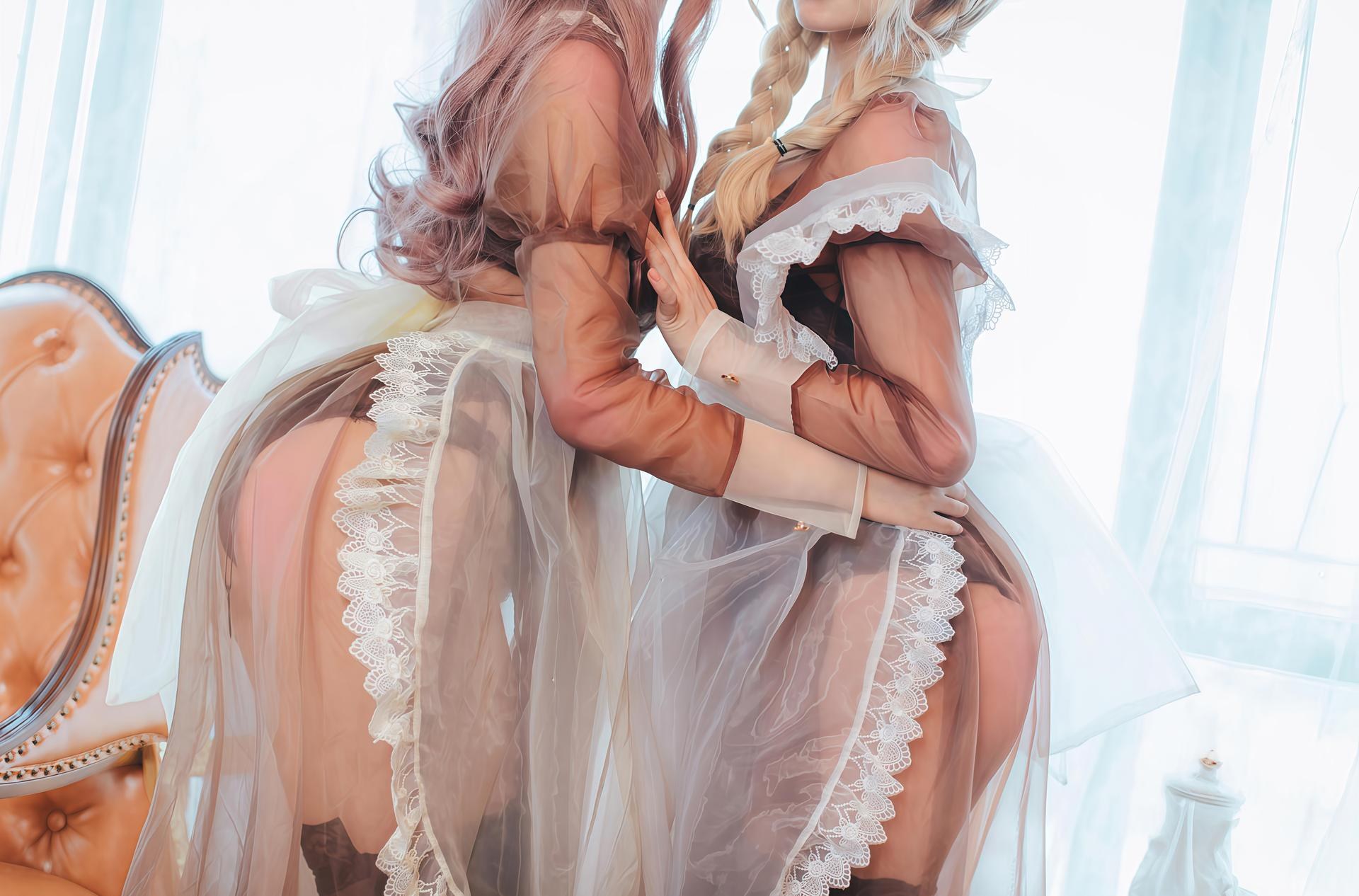 [cosplay] 羽生三未 & 一千只猫薄荷 - 透明女僕：角色還原美腿大尺度 32P
