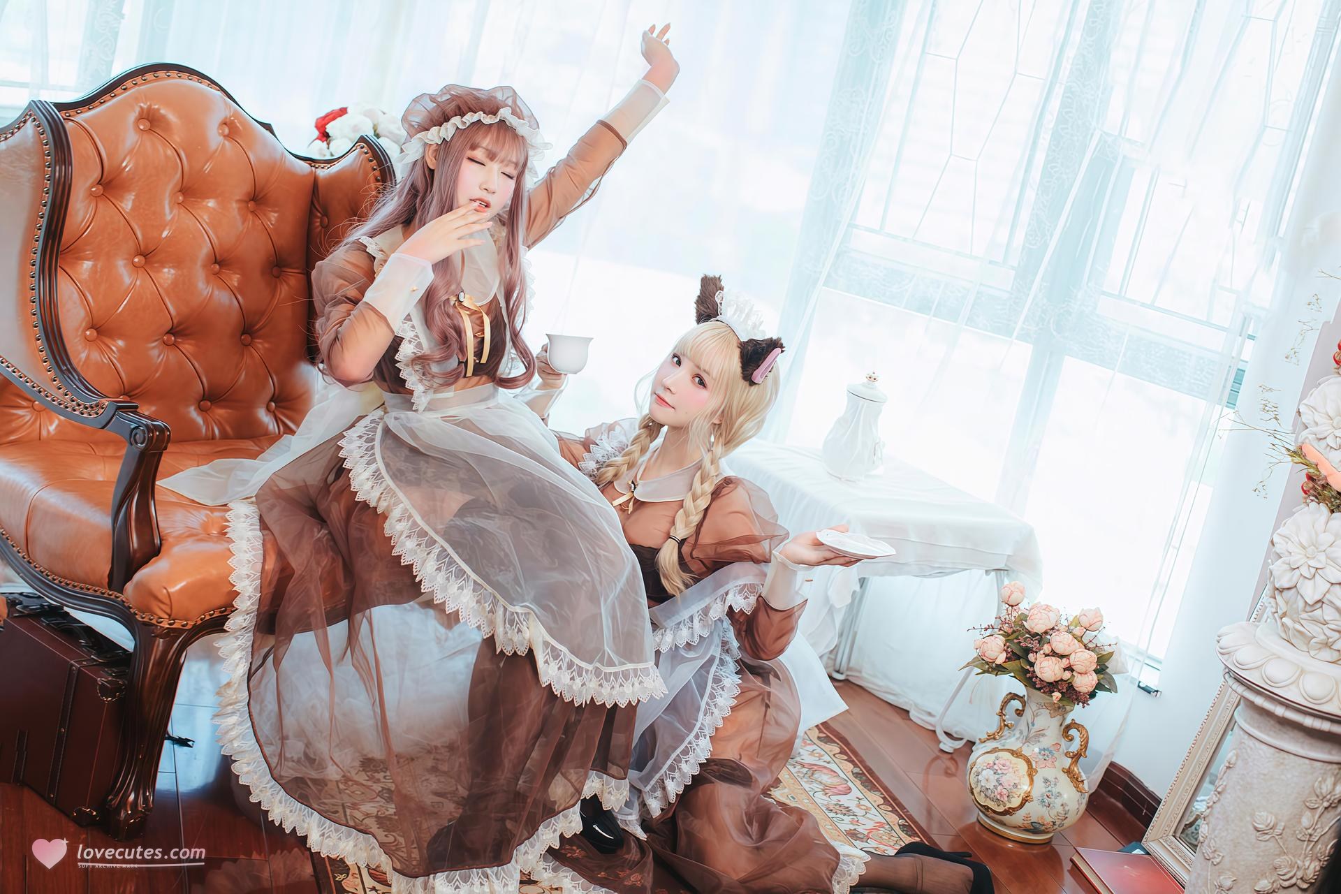 [cosplay] 羽生三未 & 一千只猫薄荷 - 透明女僕：角色還原美腿大尺度 32P