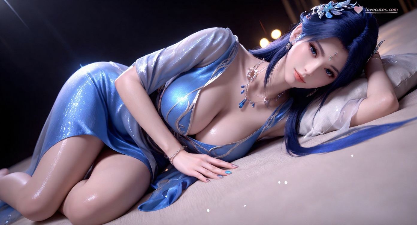 AI Nudes - 斗破苍穹 药灵：蓝白薄纱内衣露穴圖集 301P