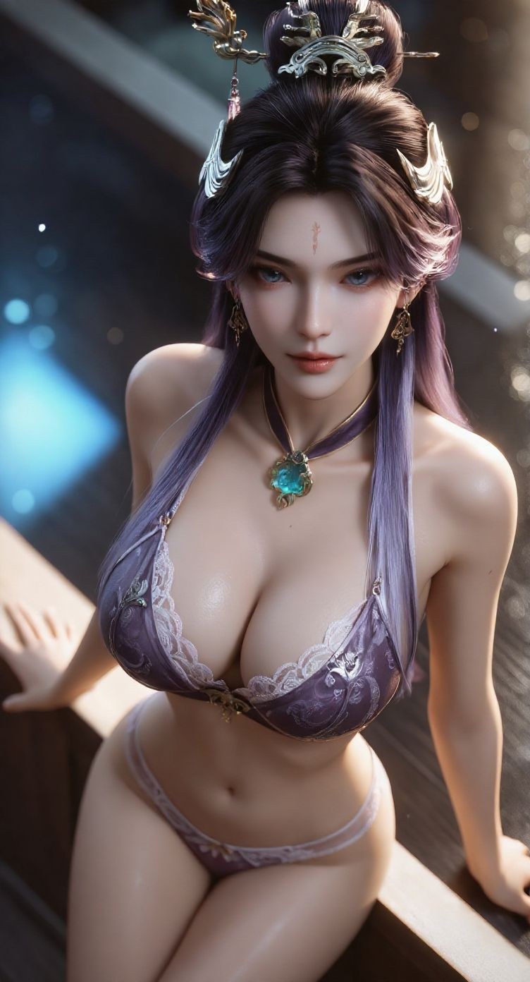 AI Porn - ติงเสวี่ย ชุดจีนดำม่วงพันธนาการ 308P