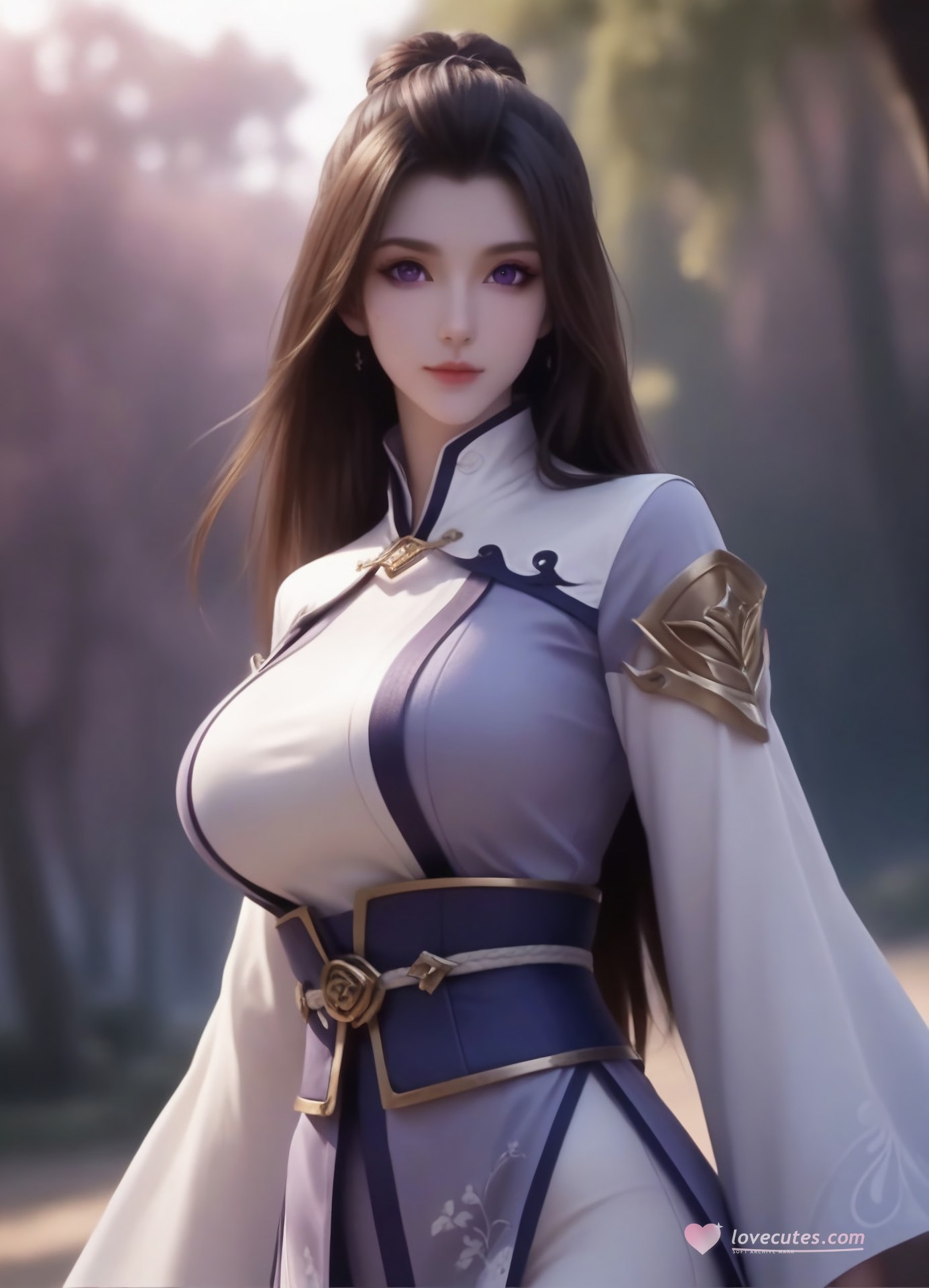 AI Porn - โจวซิงฉี A Will Eternal ชุดฝึกเซียนขาวม่วงริมทะเล 105P