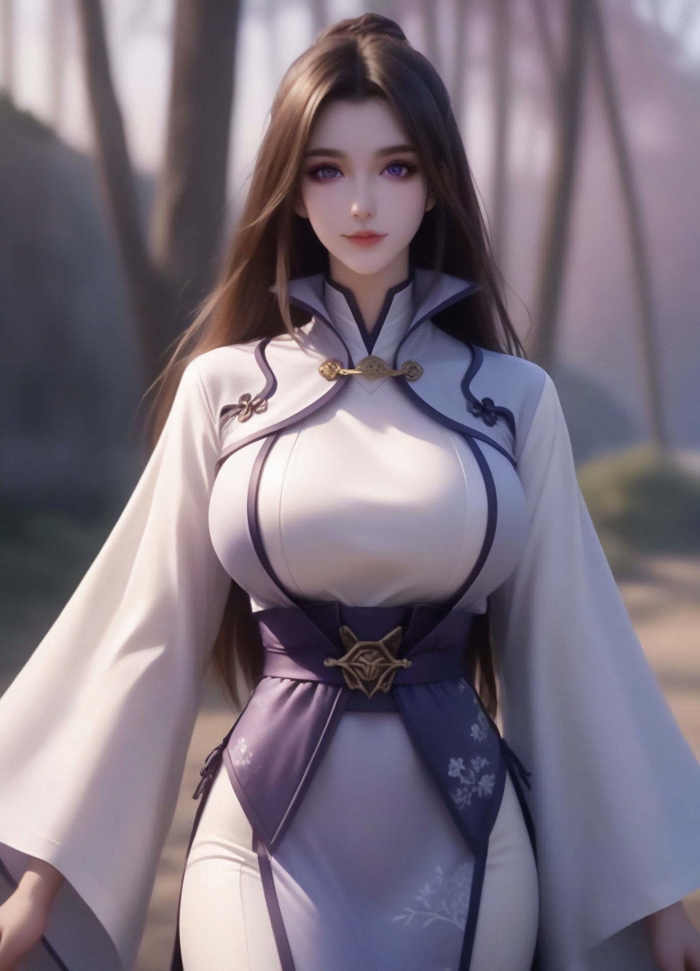 AI Porn - 一念永恒 周星琪：白紫修仙服海边露穴图集 105P