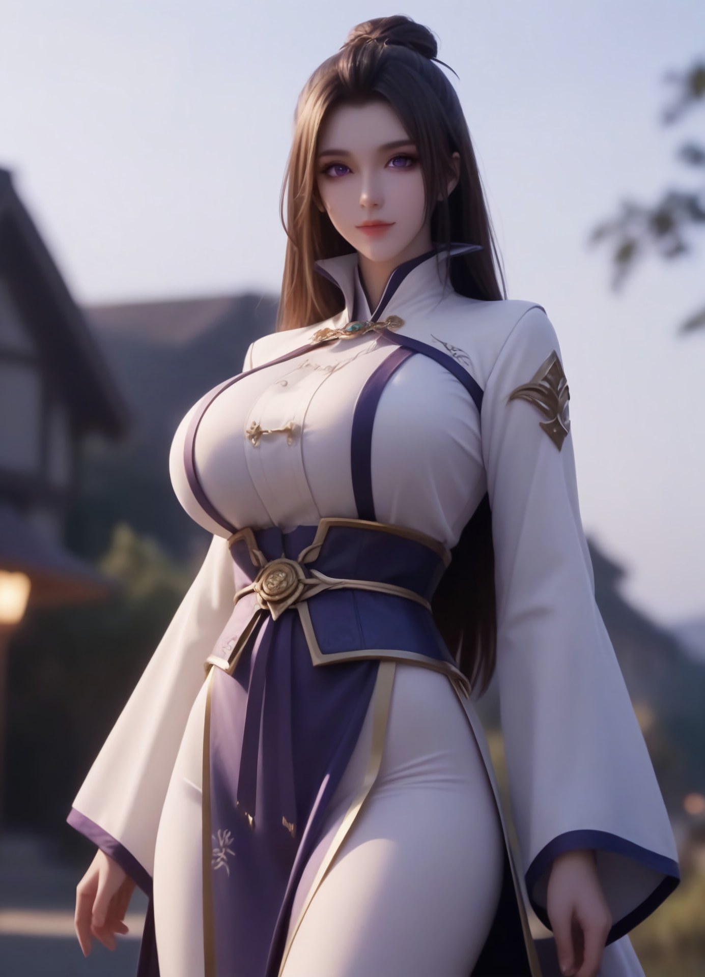 AI Porn - Chu Tinh Kỳ Nhất Niệm Vĩnh Hằng áo tu tiên trắng tím ven biển 105P