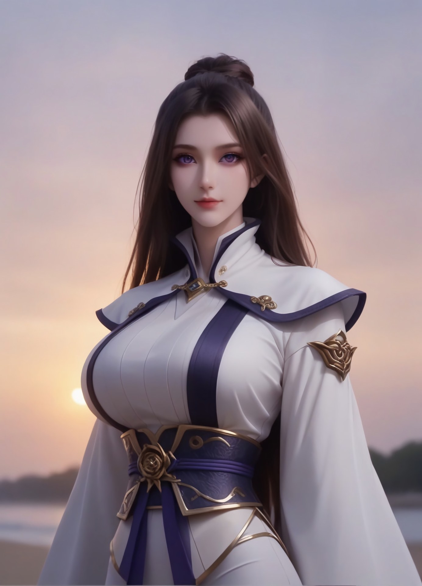 AI Porn - Chu Tinh Kỳ Nhất Niệm Vĩnh Hằng áo tu tiên trắng tím ven biển 105P