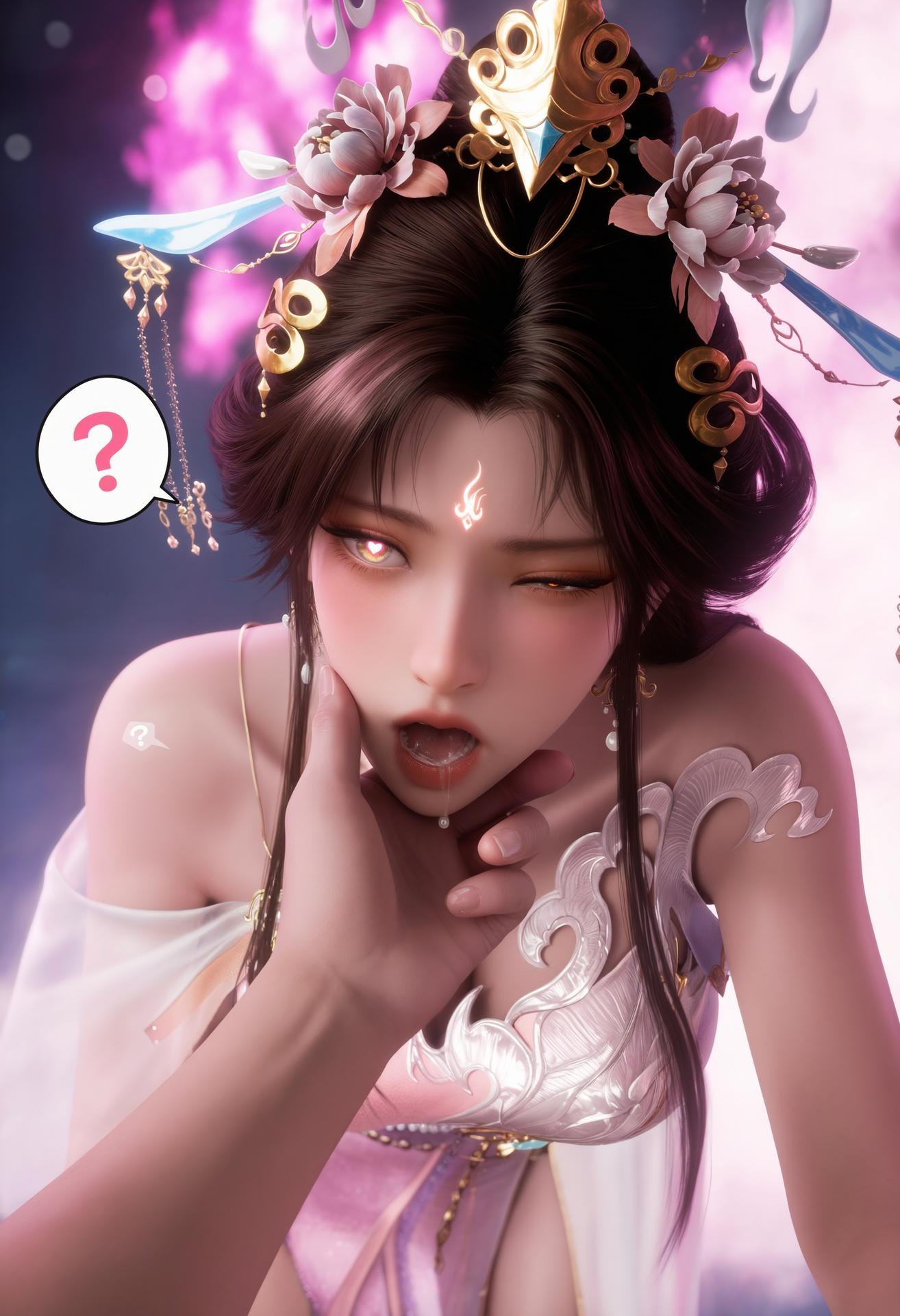 AI Porn - อีชิงอู่ กระโปรงสั้นชมพู ถุงน่องขาว ฉากกลางคืน แกลเลอรีผู้ใหญ่ AI 166P