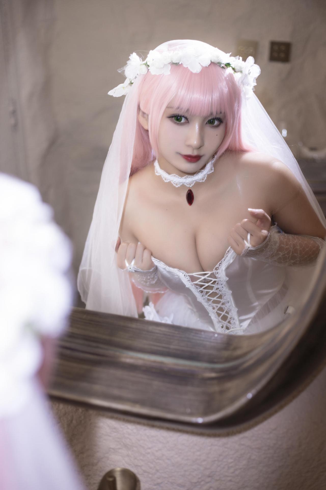 [cosplay] 洛璃LoLiSAMA - 02花嫁：角色还原美腿大尺度 63P