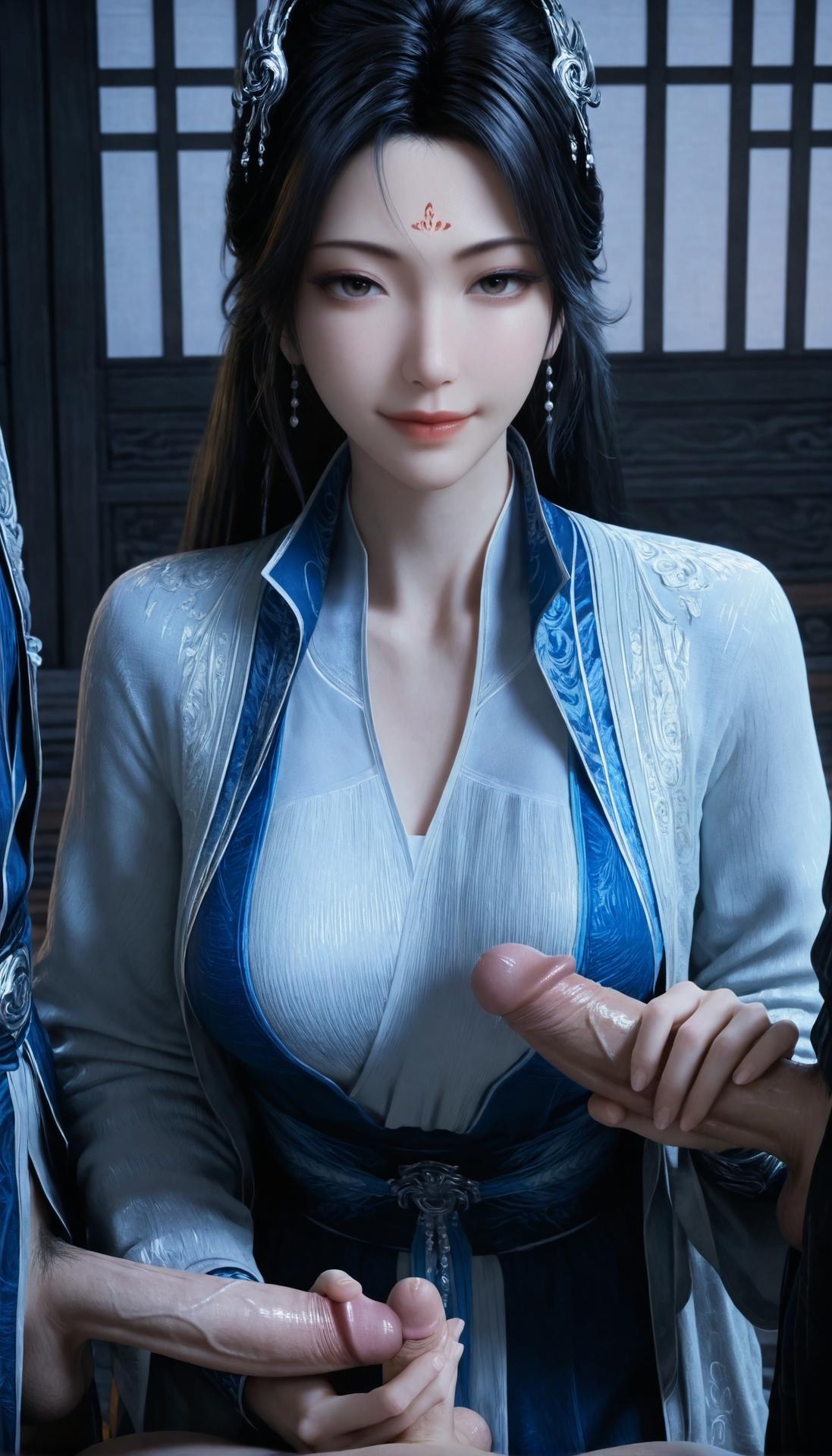 AI Porn - 凡人修仙传 南宫婉：蓝白古风全裸露穴图集 305P