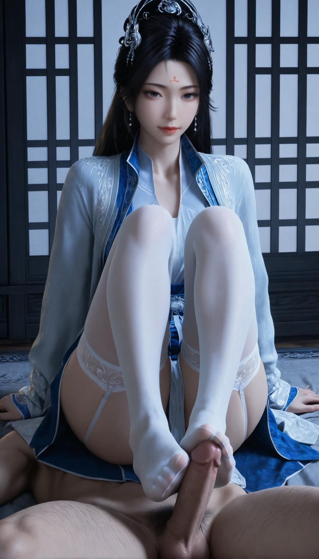 AI Porn - 凡人修仙传 南宫婉：蓝白古风全裸露穴图集 305P