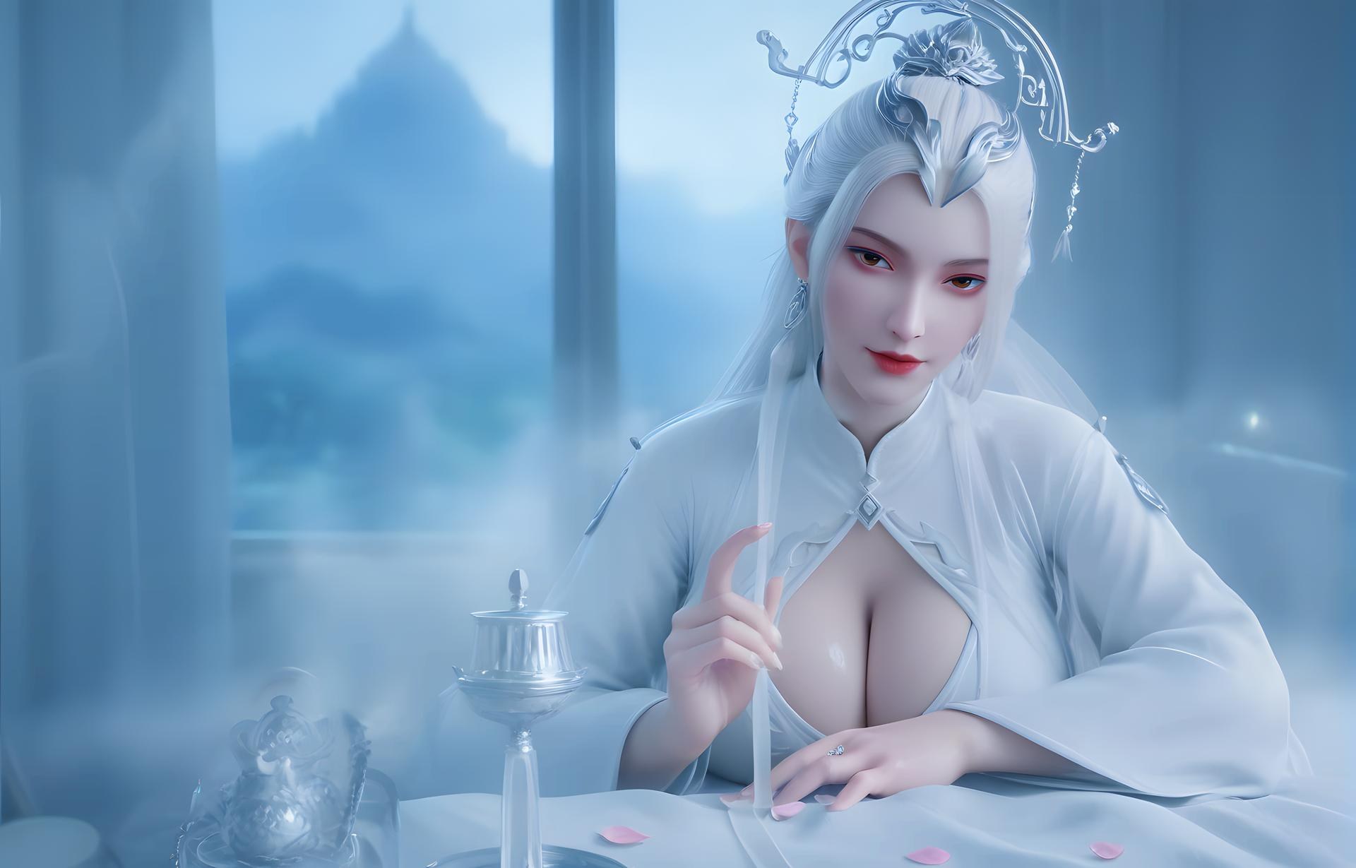 AI Porn - เจี้ยนหม่า ผมขาวฉากร่วมเพศบนเตียง 96P