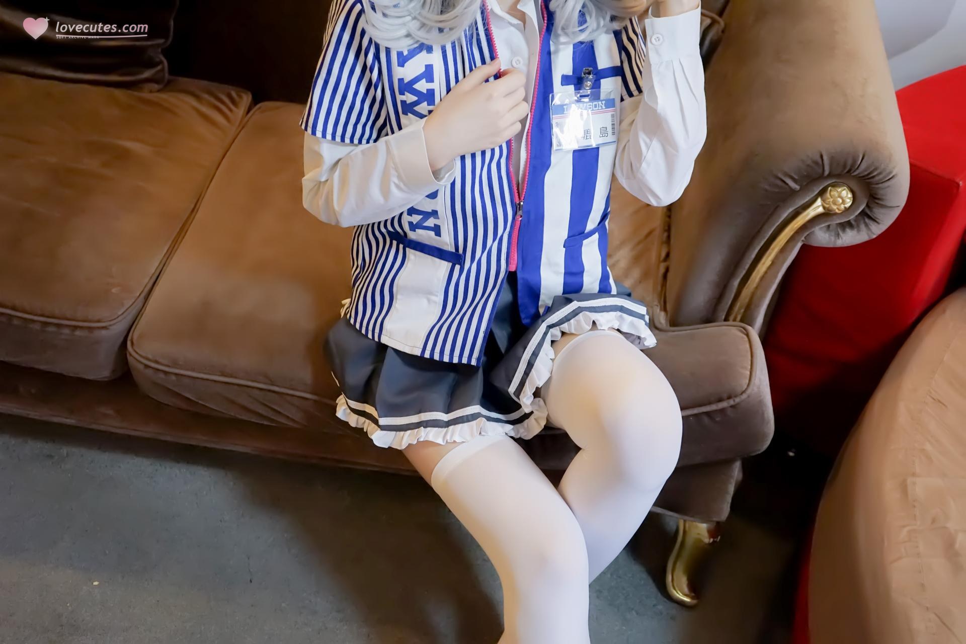 [Cosplay] Shaonv Yinghua - Kashima Lawson Uniform: adult styling topless details white stockings photo set 105P