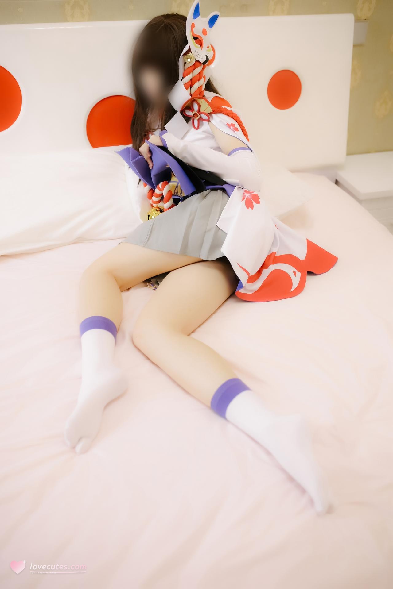 [cosplay] 少女映画 - 阴阳师 雪女：翘臀露穴学生装大尺度角色还原 96P
