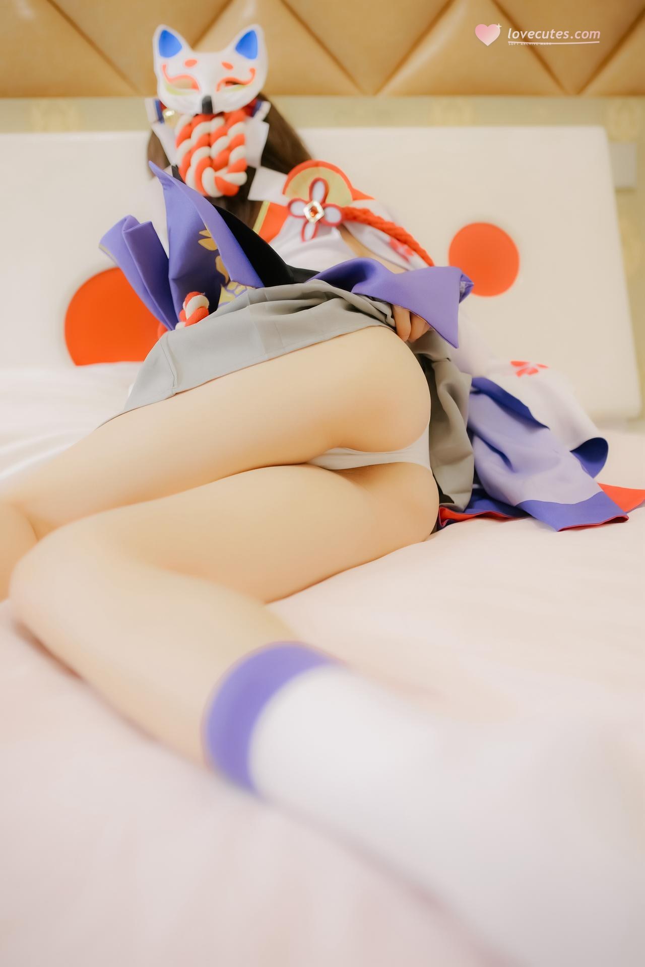 [cosplay] 少女映画 - 阴阳师 雪女：翘臀露穴学生装大尺度角色还原 96P