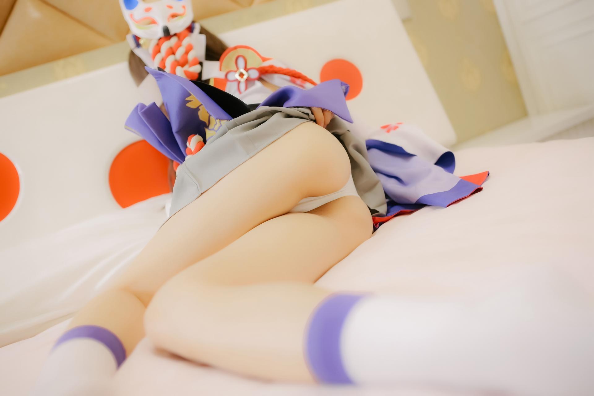 [cosplay] 少女映画 - 阴阳师 雪女：翘臀露穴学生装大尺度角色还原 96P