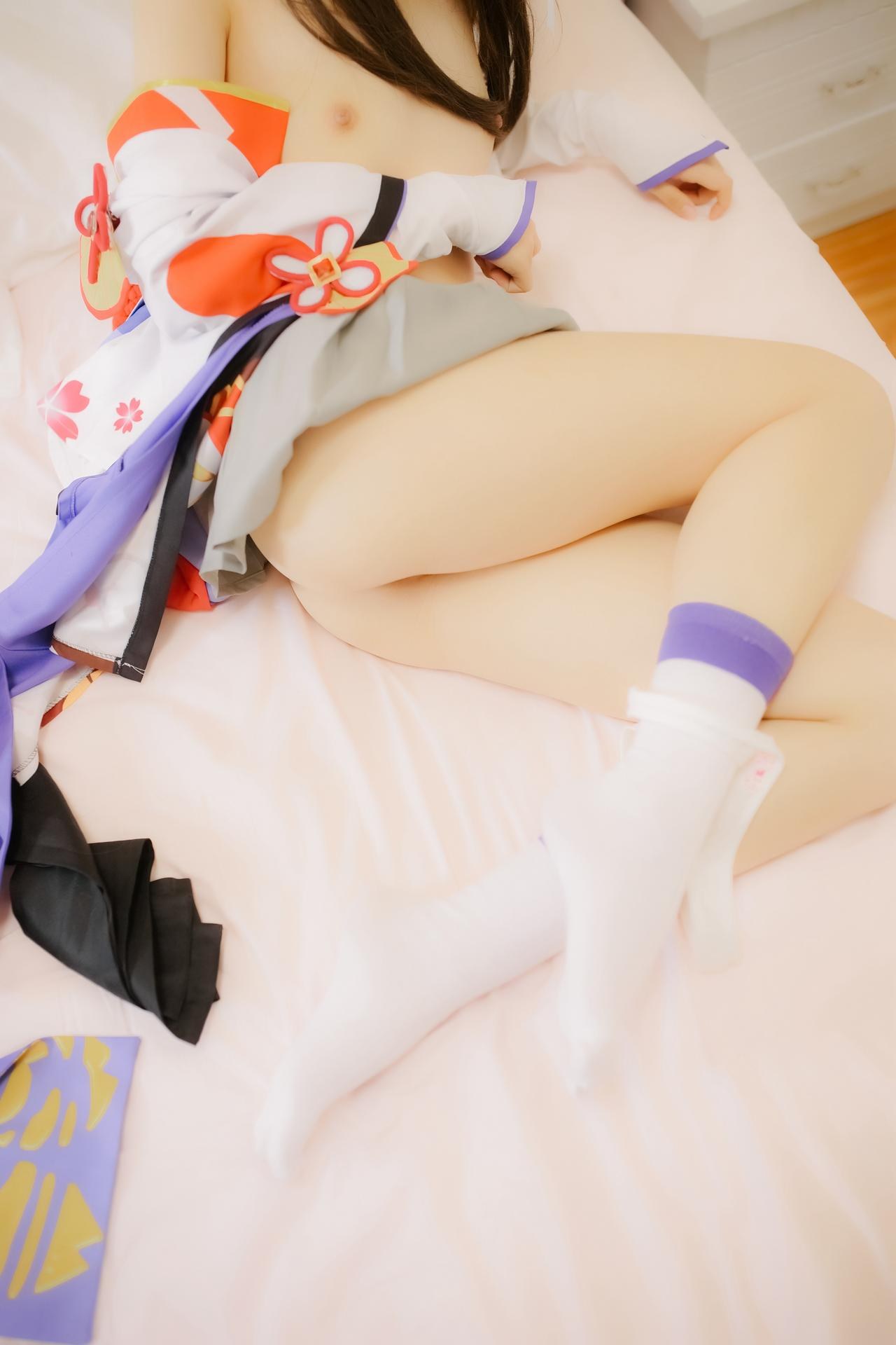[คอสเพลย์] Shaonv Yinghua - Onmyoji Yuki Onna: งานภาพผู้ใหญ่ รายละเอียดเปลือยท่อนบน สะโพกเด่น ชุดภาพ 96P