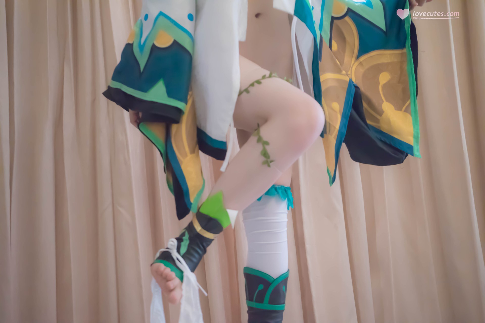 [คอสเพลย์] Shaonv Yinghua - Onmyoji Hotarugusa: งานภาพผู้ใหญ่ รายละเอียดเปลือยท่อนบน สะโพกเด่น ชุดภาพ 91P1V