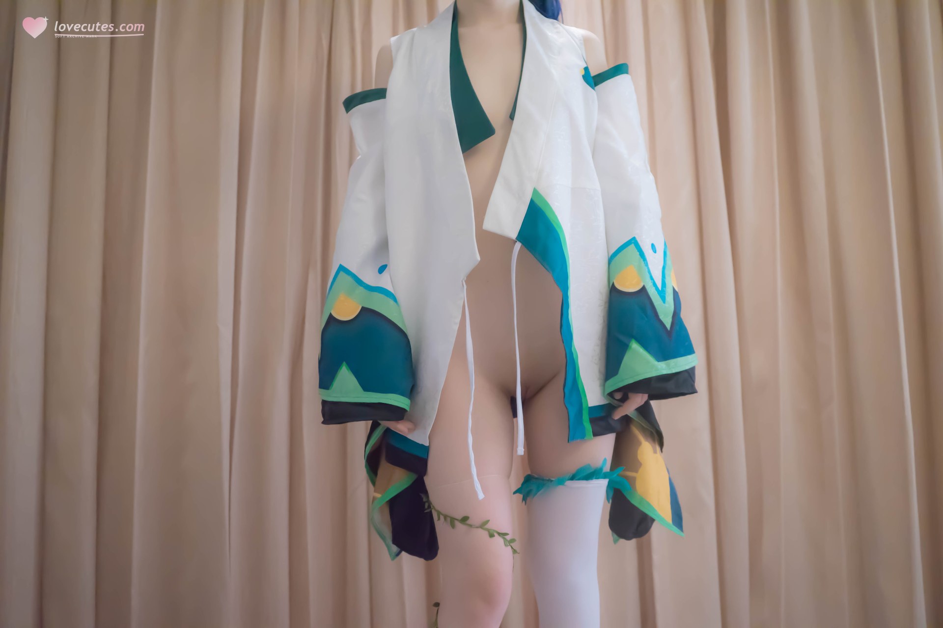 [คอสเพลย์] Shaonv Yinghua - Onmyoji Hotarugusa: งานภาพผู้ใหญ่ รายละเอียดเปลือยท่อนบน สะโพกเด่น ชุดภาพ 91P1V
