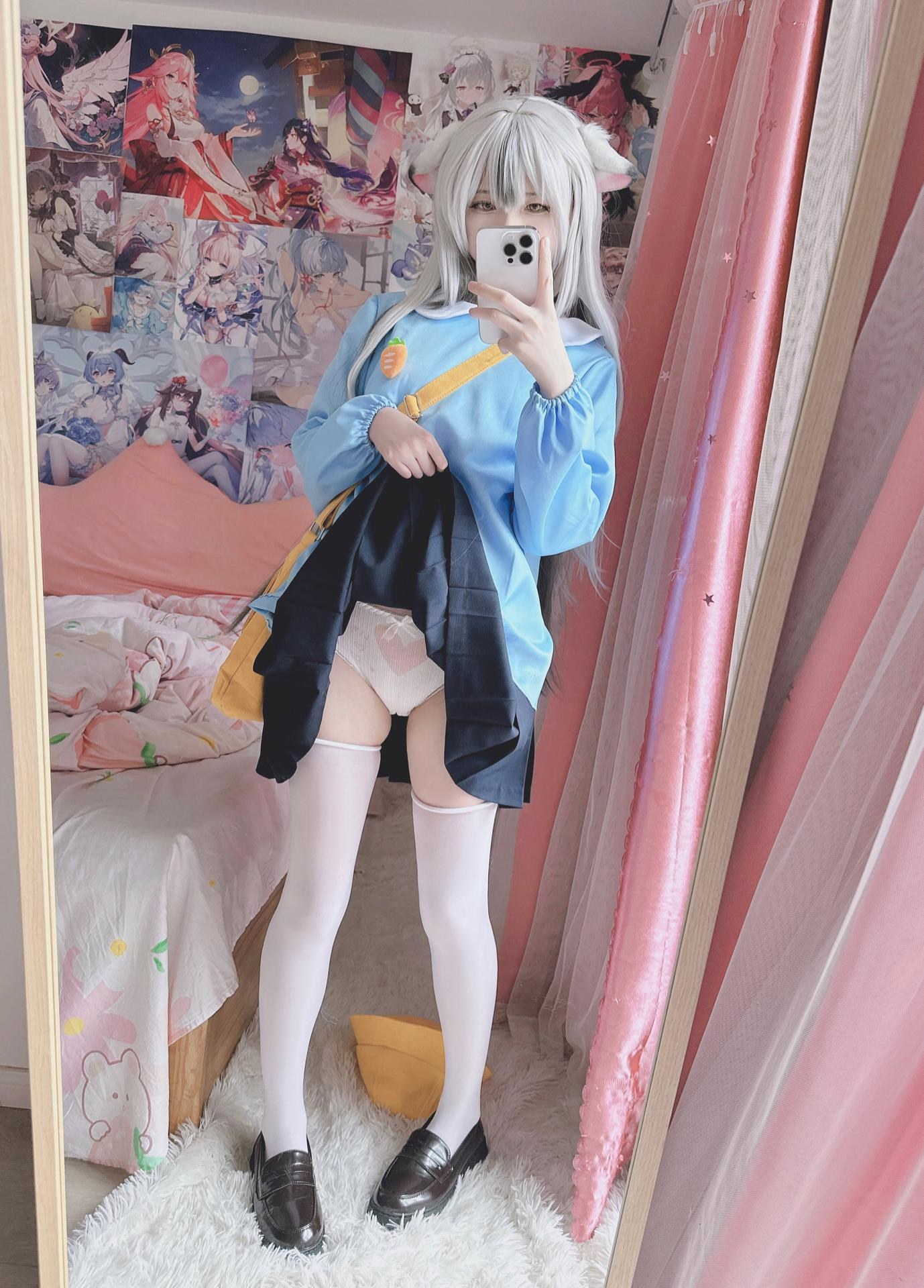[cosplay] 习呆呆 - ココナ：白丝露点角色写真 18P1V