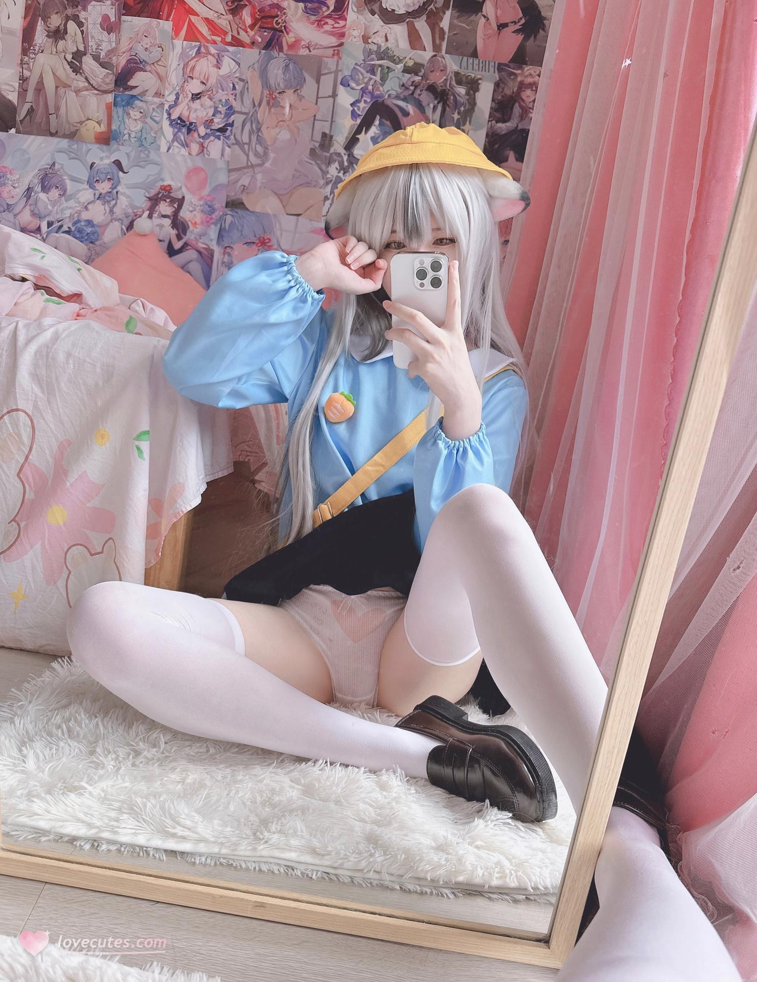 [cosplay] 习呆呆 - ココナ：白丝露点角色写真 18P1V