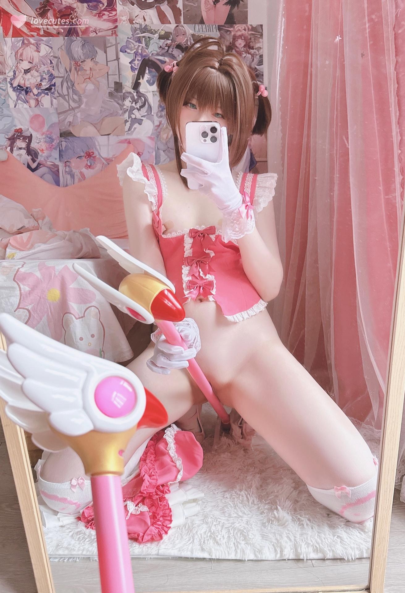 [cosplay] 习呆呆 - さくら：翘臀女仆露穴大尺度角色还原 15P2V