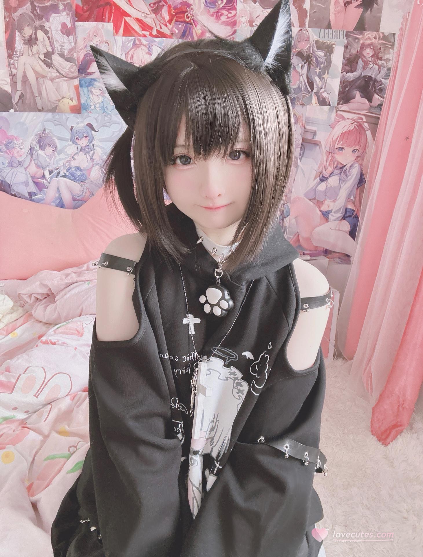 [私房] 習呆呆 - 貓耳私服：貓耳黑絲大尺度私房寫真 20P1V