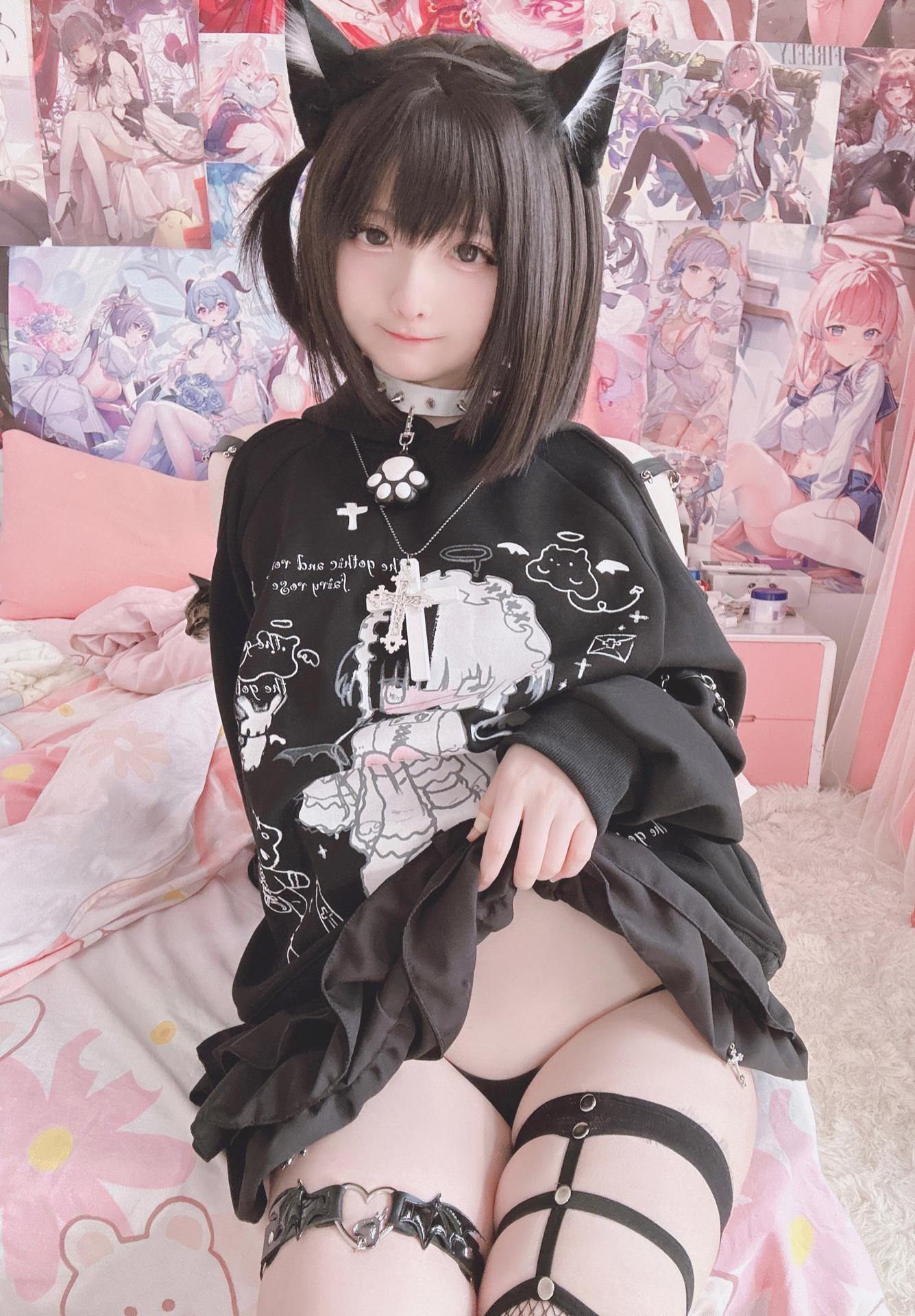 [私房] 習呆呆 - 貓耳私服：貓耳黑絲大尺度私房寫真 20P1V
