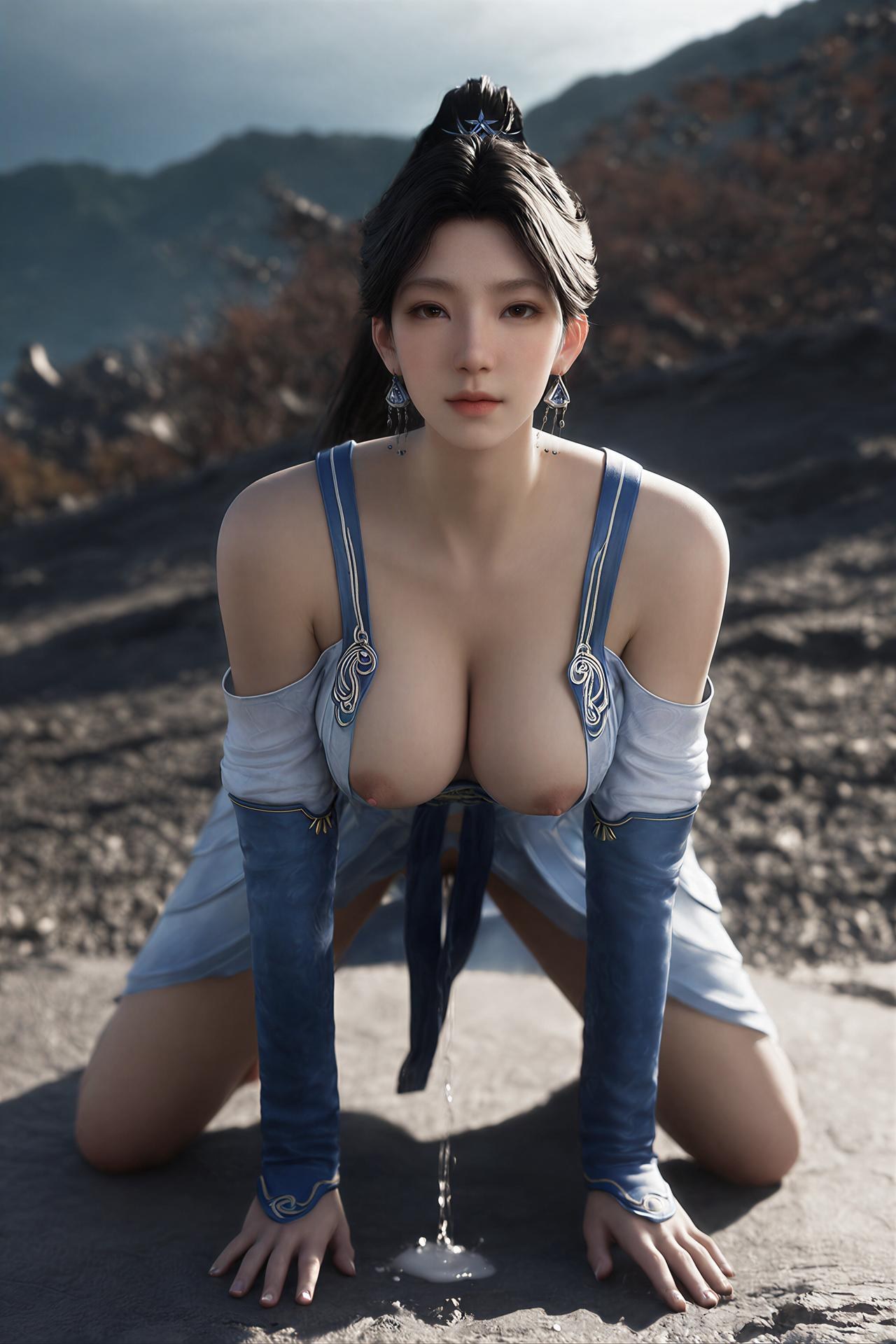 AI Porn - 엽혜령 청백 고풍 산경 AI 성인 이미지 갤러리 260P