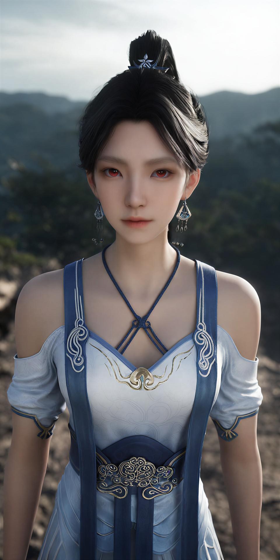 AI Porn - Ye Huiling Blue White Hanfu Mountain Sex 260P
